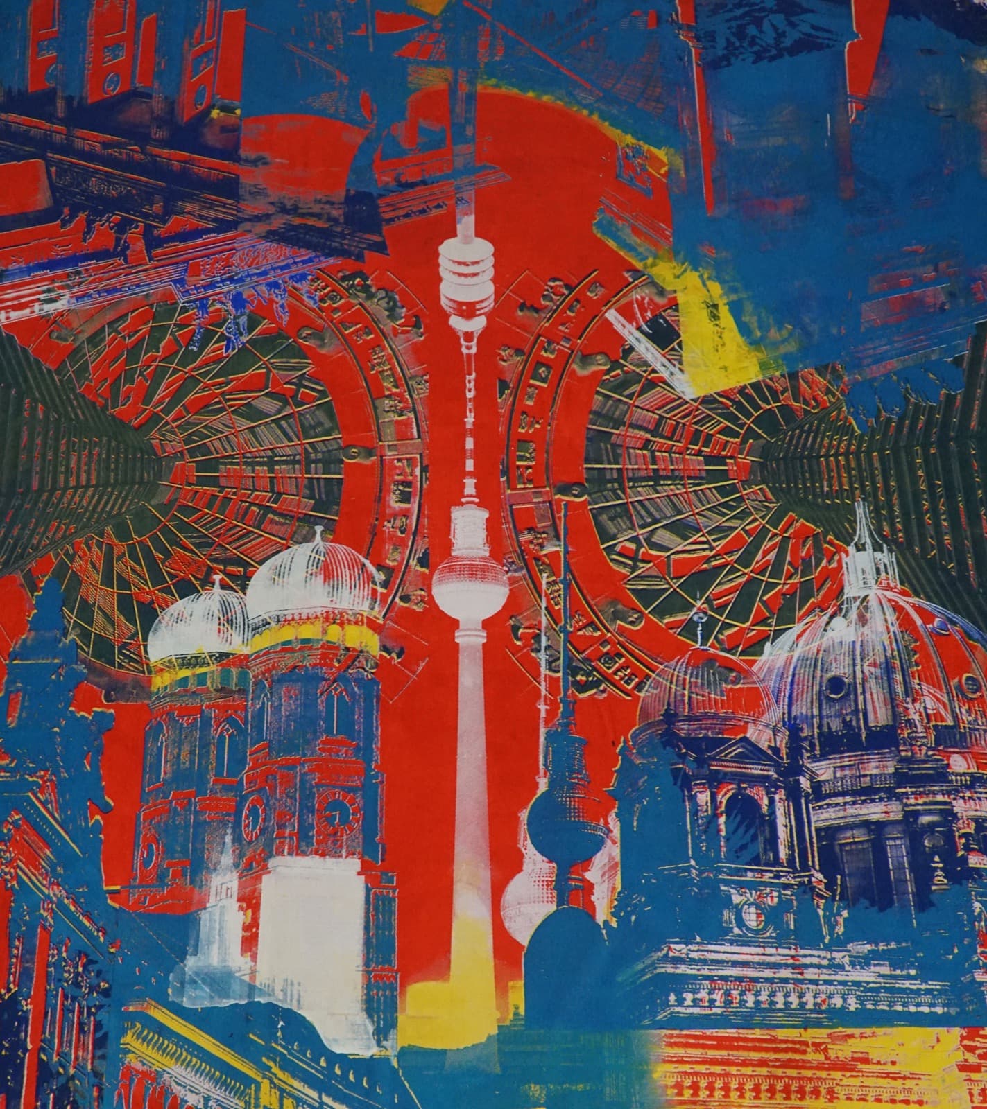 Die Weisen Musen, audiovisual installation, silkscreen on canvas, München und Berlin